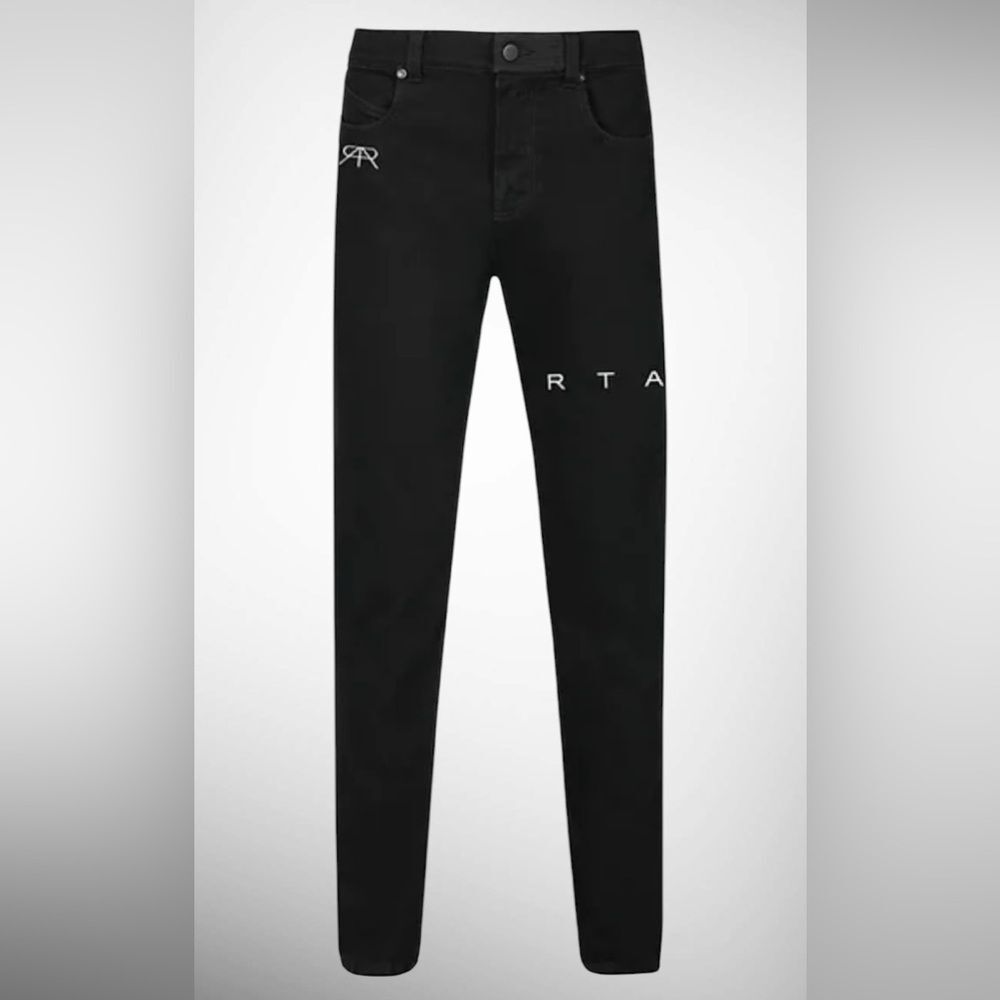 MEN’s RARE RTA Brand Graffiti slim black logo Jeans NWT size 28W x 32L $395 - Picture 10 of 11